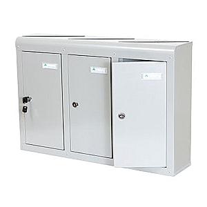 PD942 Horizontal indoor postbox, 2 mailboxes, grey